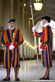 Swiss Guards at the entrance of the vatican palace. Vatican City, May 6, 2010.